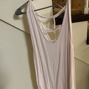 White flowy sleeveless shirt